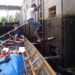 Schleusenklettern Jonathan Spreewald 2015