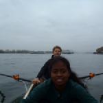 Rhein mit schiffsverkehr 2015