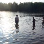 ruderer beim baden finnland 2016