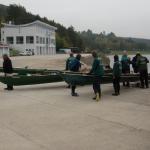 Staumauer Orlik Boot umkarren Moldau 2016