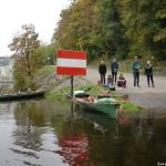 Staumauer Slapy Ruderboote Moldau 2016