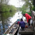 Lehnin Shoppen mit dem Ruderboot April 2017