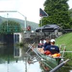 warten vor einer Maas Schleuse 2017