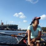 Jiajia vor dem Schifffahrtsmuseum Amsterdam 2017