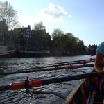 Ruderin in Gracht Amsterdam 2017