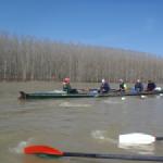 Martin als Fuchs im Boot Donaufahrt 2018