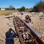 Baumgarten C-Vierer abkleben Rheinmarathon 2018