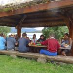 Fruehstueck der Ruderer am Nisser 2018