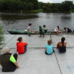 Ruderer Petershagen am Steg Weser 2018