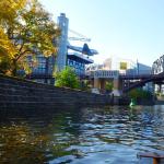 Ruderboot vor dem Verkehrsmuseum Wiking 2018