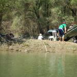 Boot umtragen am Nebenarm Donau 2019