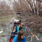 Johanna saegt den Weg frei Donaudelta 2019