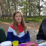 Johanna beim Fruehstueck 2019