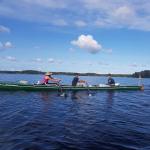 Ruderboote am Start Puumala 2019