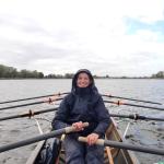 Isabel im Regen auf der Elbe 2020