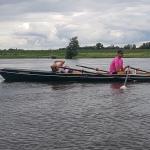 Ruderboot auf der Elbe Mecklenburg 2020