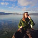 Ruderin Bodensee bei Sonne Silvester 2021