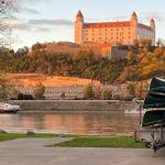 Anhänger mit Ruderboote in Pressburg Donau 2021