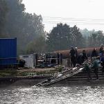 Umtragen an der Schleusenbaustelle DOnau 2021