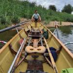 Tim im E-Zweier auf der Oder 2021