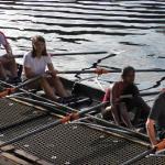 Olaf Scholz im Baumgarten Marathon Ruderboot 2021