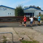 Boote aufladen in Dormagen Rhein 2021