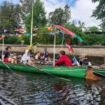 Schleuse Plötzensee Flaggenboot Ruderboot 2022