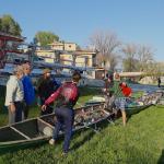 Ruderboote in Györ Donau 2022