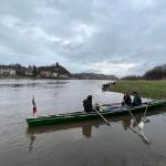 Ruderboote ablegen in Meisen Elbe 2022