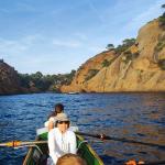 Calanque de Figuerolles Einfahrt mit dem Ruderboot 2022