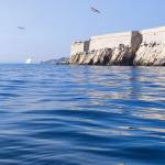 Luftangriff von Löschflugzeugen auf die Ruderboote Marseille 2022