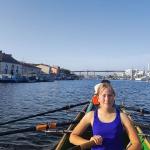 Ruderboot auf dem Canal de Caronte Mittelmeer 2022