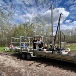 Bootsanhänger ruderjugend beim chillen Donau 2023