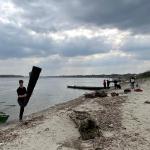 Ruderboote am Strand Donau 2023