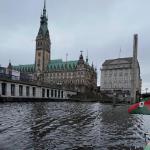Hamburg Rathaus Ruderboot vom RC KST ELbe 2023