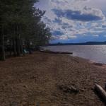 Sandstrand mit Ruderboot Saimaa 2023