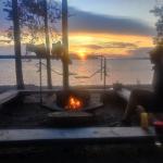 Sonnenuntergang am Lagerfeuer Saimaa 2023