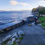 Ruderboote am Genfer See Oktober 2023