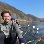 Ruderboot im Elbsandstein Maerz 2024