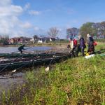 Krajnik Dolny Ruderboote an der Grenze Oder 2024