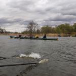 Ruderboot Einfahrt nach Stettin Oder 2024