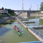 Anlegen im Yachthafen von Komarno