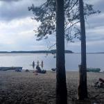 Ruderer im Bad Insel Hietasaari