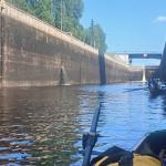 Wasserfall in der Schleuse Varkaus