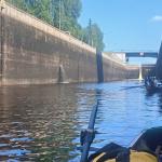 Wasserfall in der Schleuse Varkaus