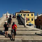 Ruderer in Chioggia auf dem Weg zum Hotel