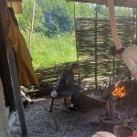 Schmied im Wikingerdorf auf Björkö